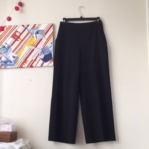 Black Work loose fit minimalist wide leg pants